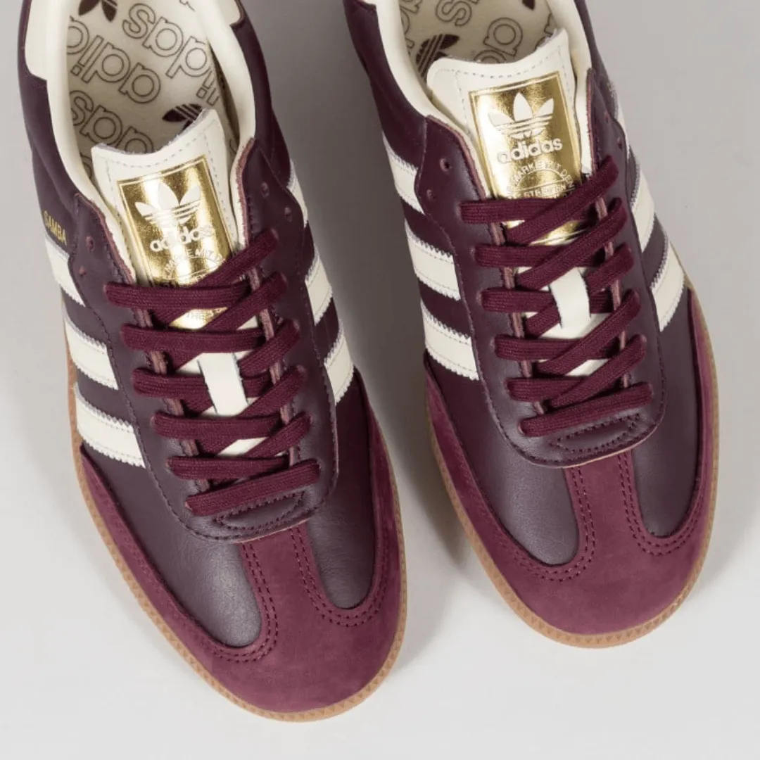 Adidas Samba OG Maroon Goud Metallic (W)