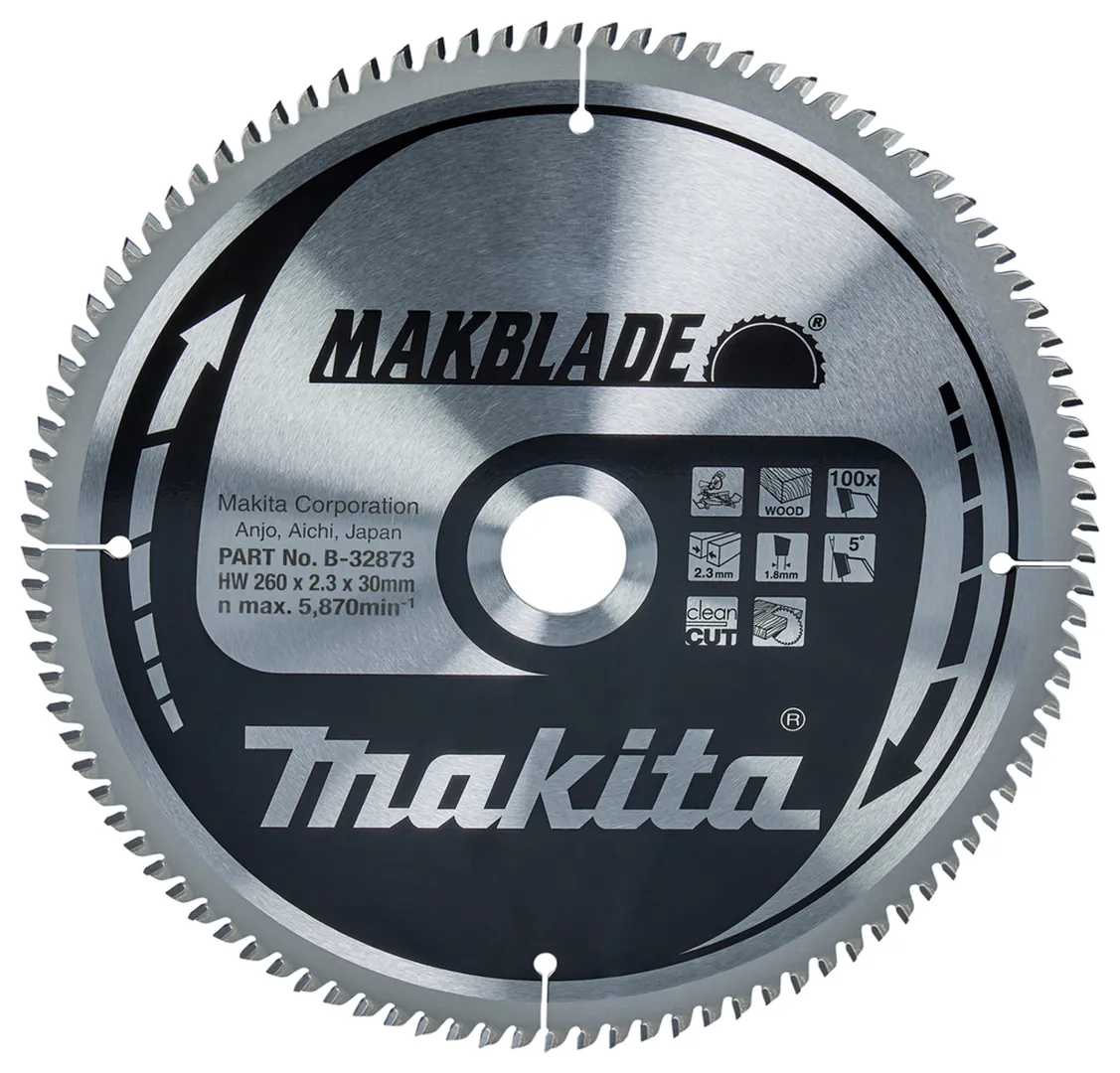 AFKORTZAAGBLAD 260X2,3X30MM MAKITA B32873