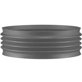 Beck Zacht pvc Ventilatie Wellflexmanchet d800 RAL7011 6-vouw excl.spanband maw130800s