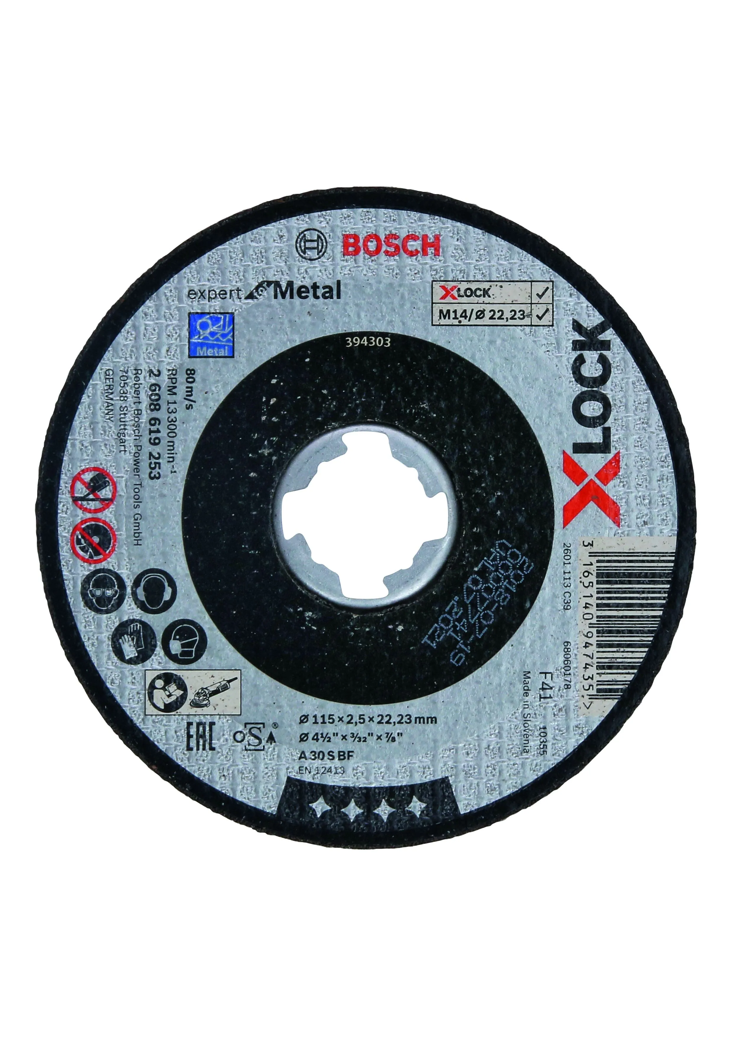 BOSCH XLOCK SLIJPSCHIJF EXPERT METAL 115X2.5X22.23MM RECHT  2608619253