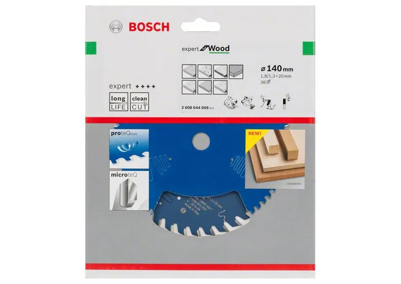Cirkelzaagblad Expert for Wood 140x20mm T36 Bosch 2608644009