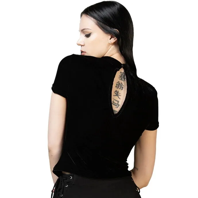 DAMESSHIRT (TOP) KILLSTAR  MORTMOTH  ZWART