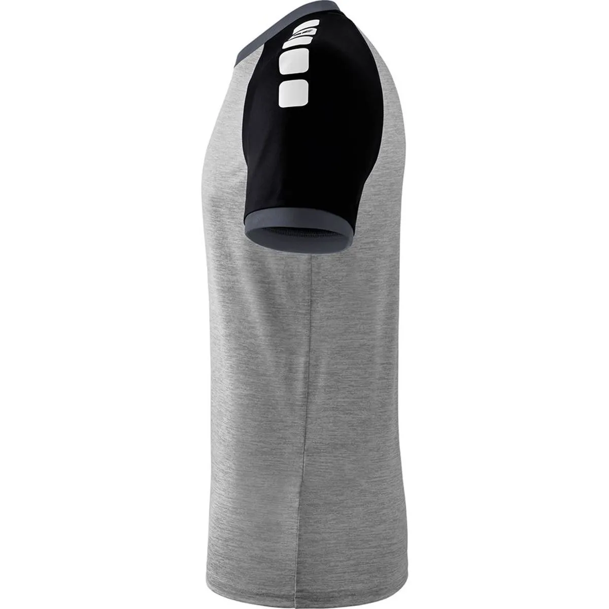 ERIMA ZENARI 3.0 SHIRT KORTE MOUW HEREN  GREY MELANGE / ZWART / DONKERGRIJS