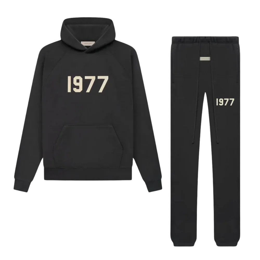 FEAR OF GOD ESSENTIALS  1977 IRON BLACK FULL SET