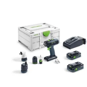 Festool 576455 18V Schroefboormachine T18+3 HPC4,0 I-Set