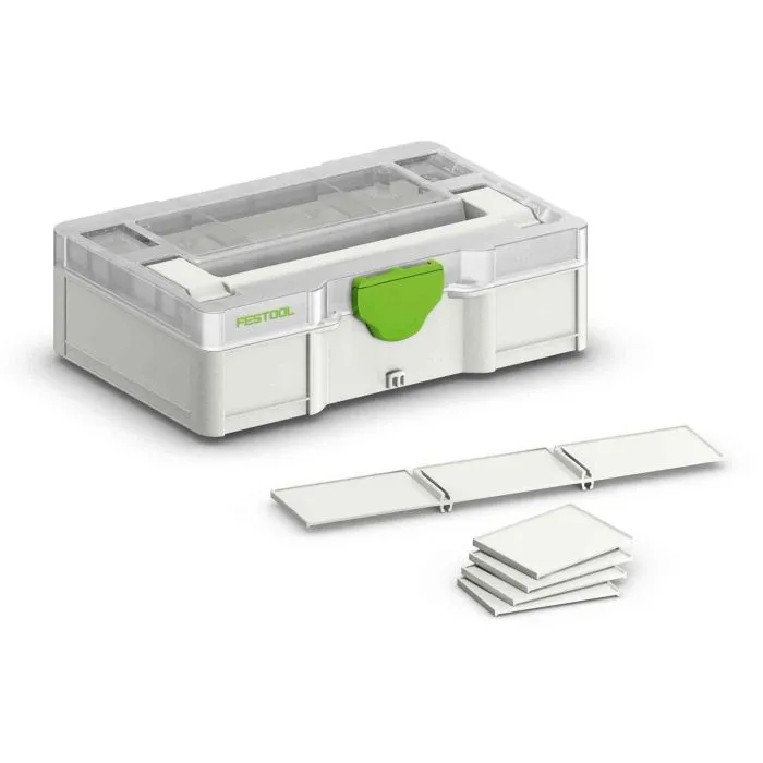 FESTOOL TLOC MINI SYSTAINER 1 + TRANSPARANT DEKSEL  SYS3MINI S 76 TRA