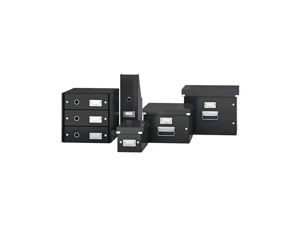 Hangmappenbox Leitz click & store WOW gerecycled karton 357x285x367mm zwart