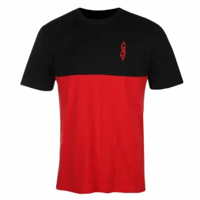 Heren T-shirt SLIPKNOT - LOGOS - ZWART / ROOD - AMPLIFIED