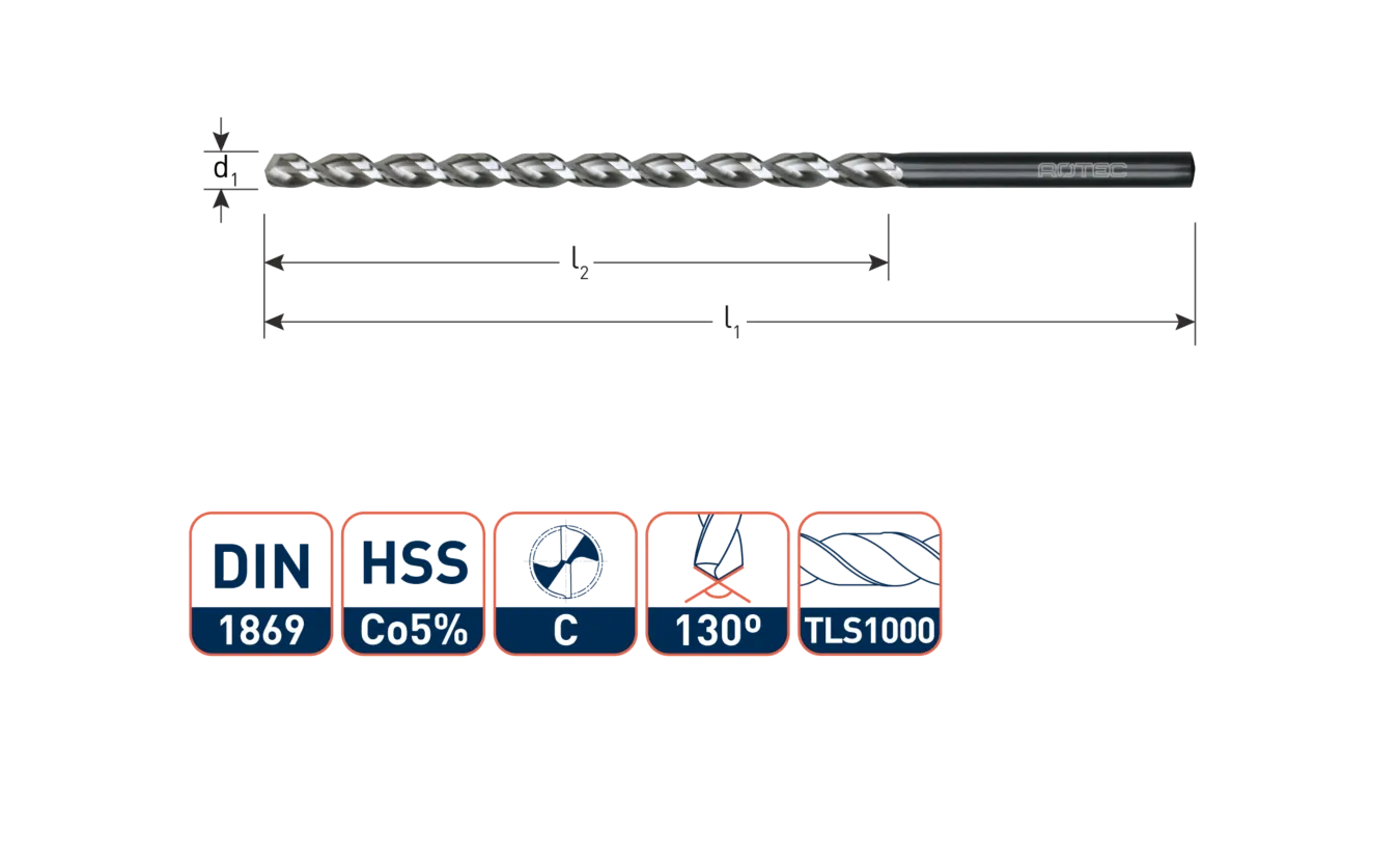 HSSCO SPIRAALBOOR, TYPE TLS1000, EXTRA LANG 7/370/250