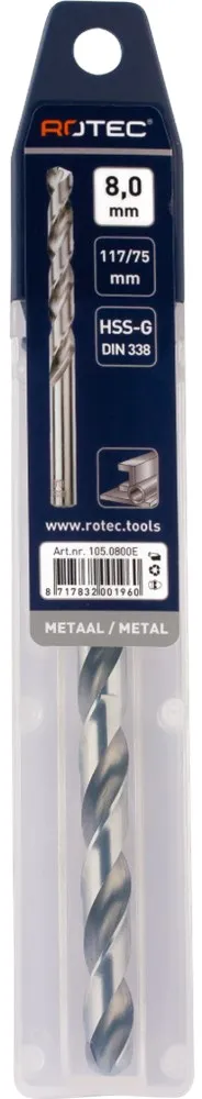 HSSG SPIRAALBOOR, DIN 338, TYPE N, BLANK, ø11,0