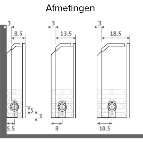 Jaga Linea Plus wandconvector type 10 H35 L180 wit 1413W