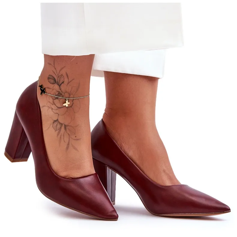 Klassieke Odessa bordeauxrode pumps rood