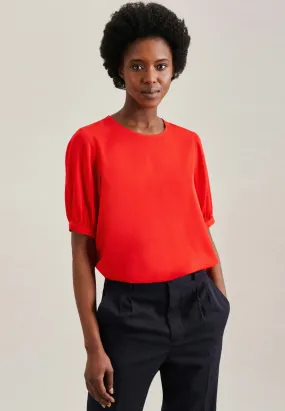 korte arm Krepp Shirtblouse
