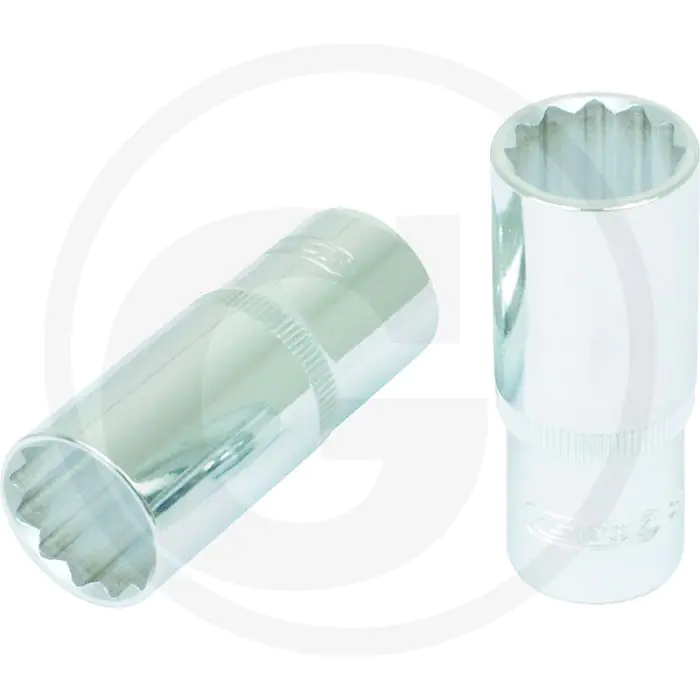 KS TOOLS 1/2" CHROMEPLUS DOPSLEUTEL, TWAALFKANT, LANG, 15MM  FLANKTRACTIONPROFIL