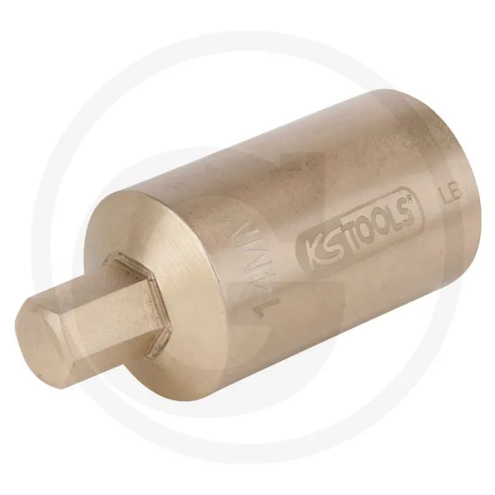 KS TOOLS BRONZE BITSTECKNUSS INNENSECHSKANT 3/4"  VONKVRIJ, CORROSIEBESTENDIG, 520G
