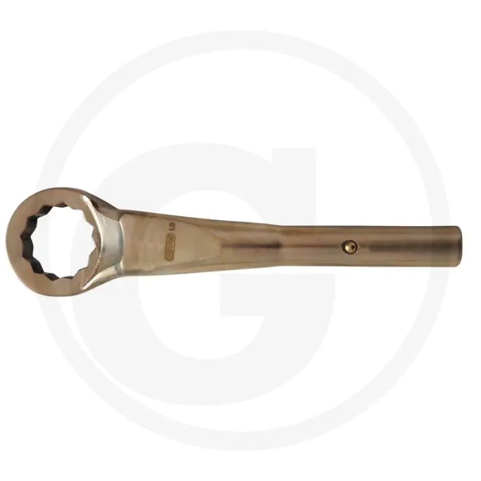 KS TOOLS BRONZE ZUGRINGSCHLüSSEL 38 MM  FLANKTRACTIONPROFIL, 75° GEKRöPFT, SCHWER, FUNKENFREI