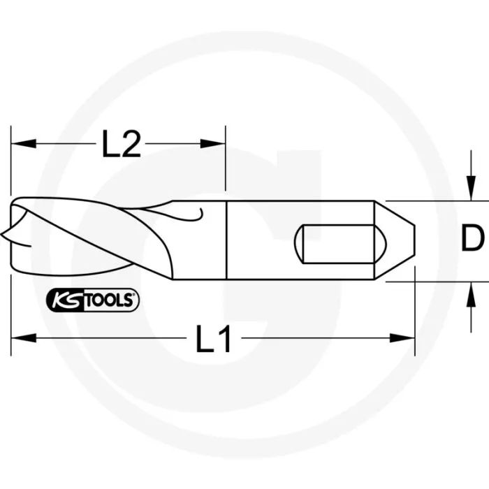 KS TOOLS HSSETIN PUNTLASBOOR, 10 MM  TIN COATING, GESCHIKT VOOR DIVERSE MATERIALEN