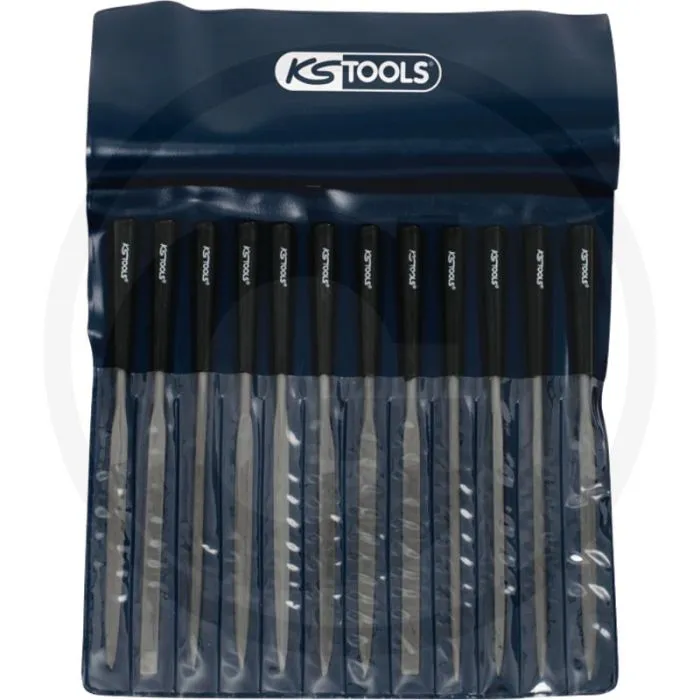 KS TOOLS SET NAALDVIJLEN MET KUNSTSTOF HECHT  12DELIG