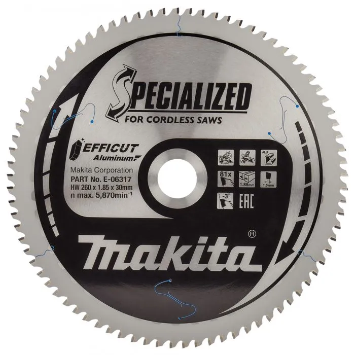 MAKITA E06317 AFKORTZAAGBLAD ALUMINIUM