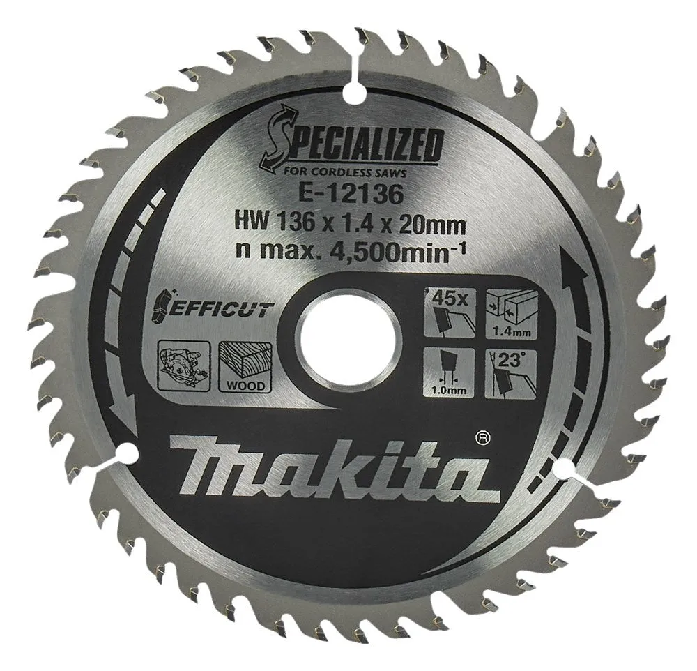 MAKITA EFFICUT ZAAGB 136X20X1,4 45T  E12136