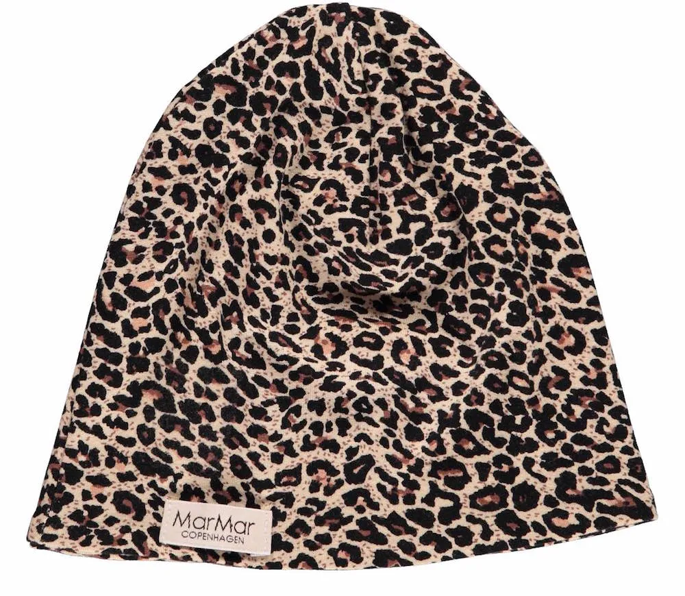 MARMAR LEO BEANIE MUTS LUIPAARDPRINT BRUINZWART