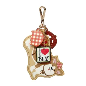 New York City Cats & Corgis Pretzel The Corgi Key Charm