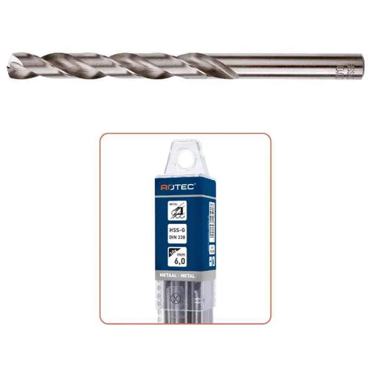 ROTEC HSSG SPIRAALBOOR, DIN 338, TYPE N, Ø7,4 10 STUKS