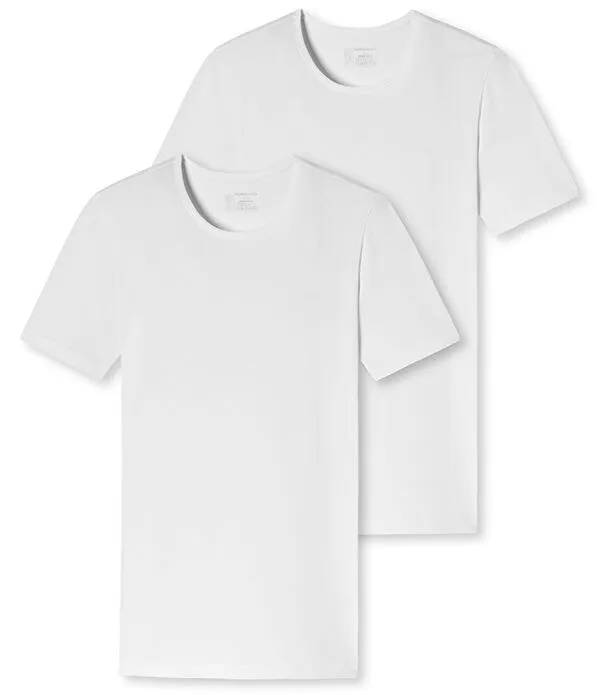   SCHIESSER 95/5 HEREN TSHIRT 2PACK WHITE    