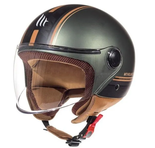 SCOOTERHELM MT MAT GROEN  MODEL 'STREET ENTIRE'