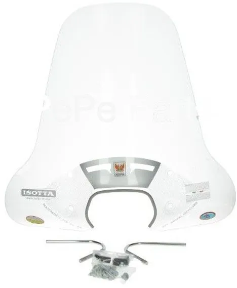Windscherm ISOTTA Vespa Sprint Helder Hoog + Bevestigingset (Chromen montageset)