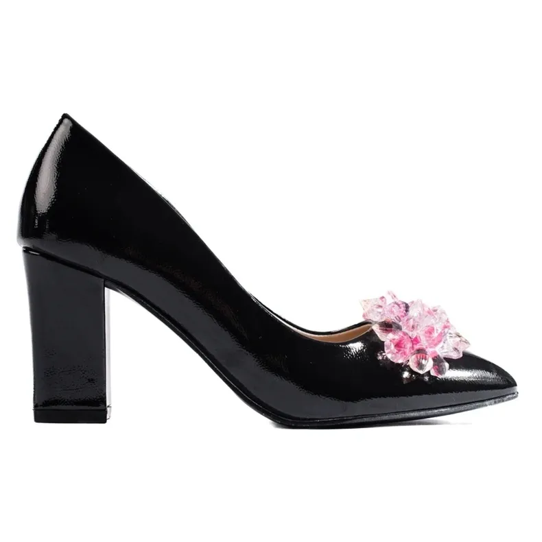 ZWARTE PUMPS VOOR DAMES MET SHELOVETVERSIERINGEN
